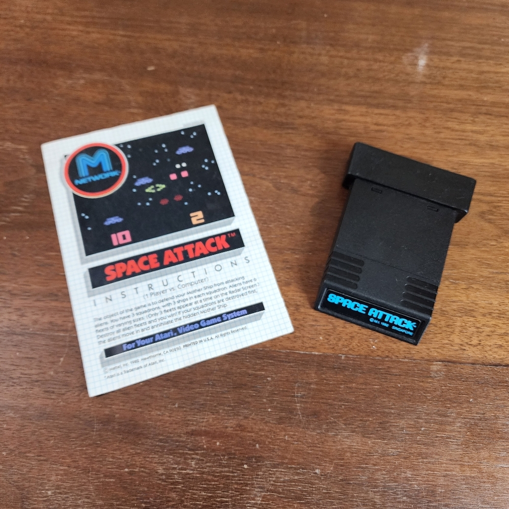 Atari 2600 Space Attack Game & Manual
